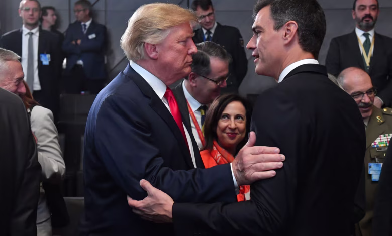 رئيس وزراء إسبانيا بيدرو سانشيز و دونالد ترامب