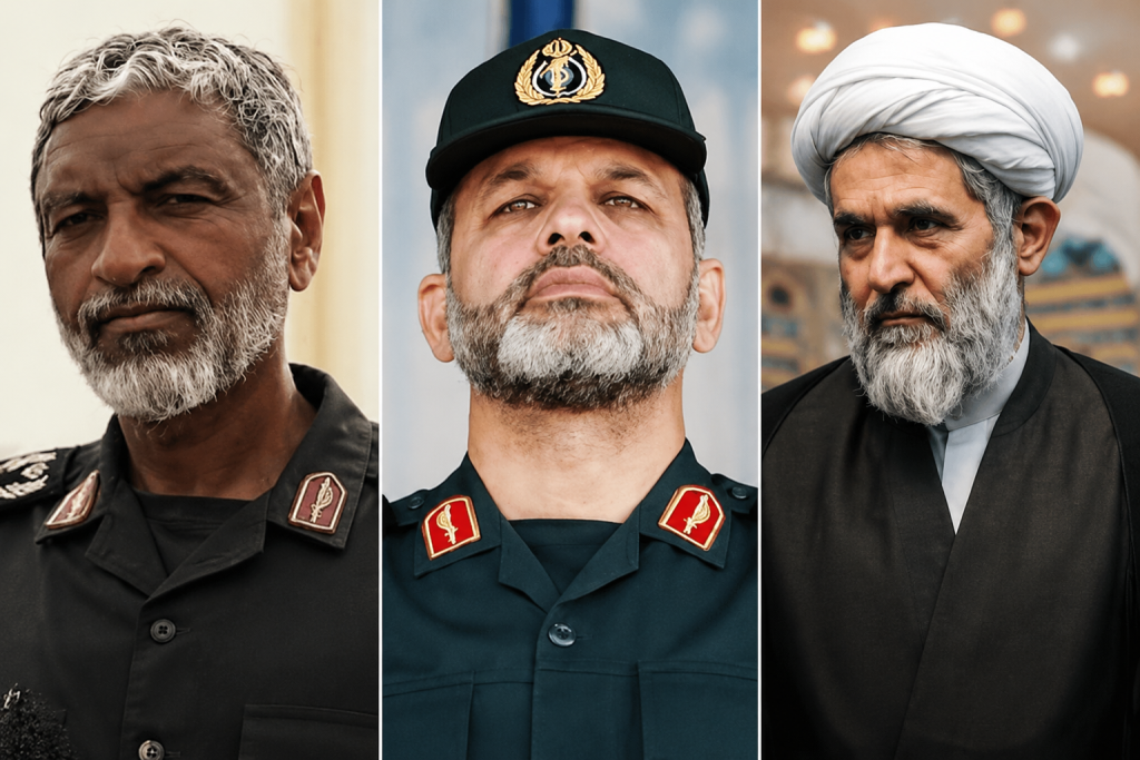 حسين طائب وأحمد وحيدي وعلي عظمايي